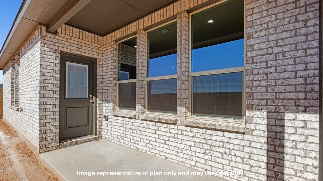 Exterior details and patio area of a home in Legacy South, Midland (Image 3). Exterior details and patio area of a home in Legacy South, Midland (Image 3).