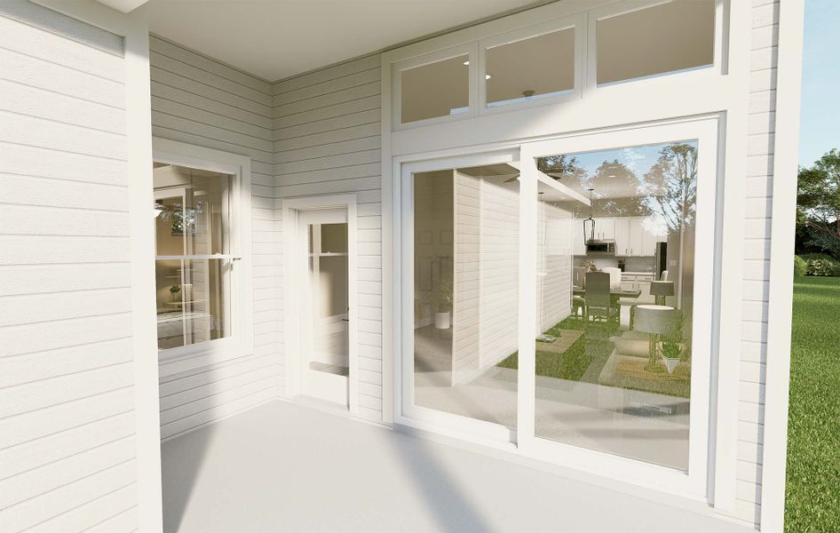 Representative exterior details of a home built from the The Melford by David Weekley Homes in Pomona 40' Homesites, Manvel (Image 4). Representative exterior details of a home built from the The Melford by David Weekley Homes in Pomona 40' Homesites, Manvel (Image 4).