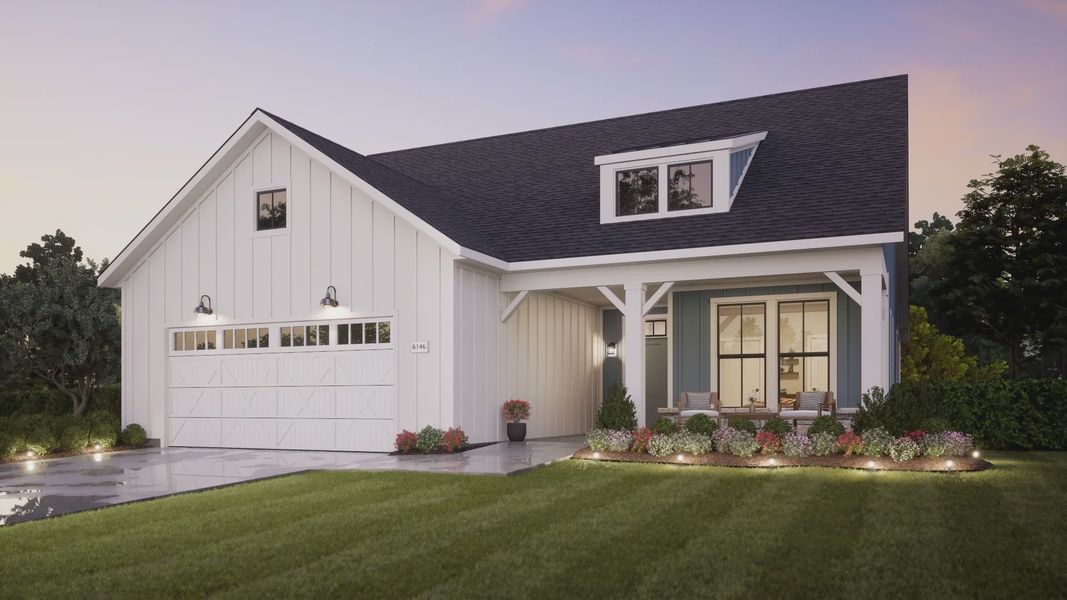 Representative exterior photo of a completed home built from the Torino by Epcon Communities in The Courtyards at Franklin Road, Murfreesboro, TN (Image 27).