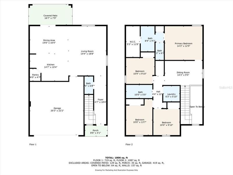 2D floor plan layout of this home in Two Rivers: The Manors II, Zephyrhills, FL (Image 4). 2D floor plan layout of this home in Two Rivers: The Manors II, Zephyrhills, FL (Image 4).