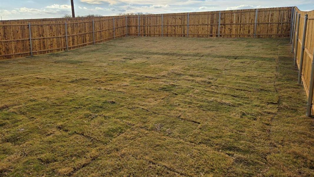 View of fenced backyard View of fenced backyard