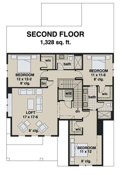 2D floor plan layout of this home in , Douglasville, GA (Image 4).