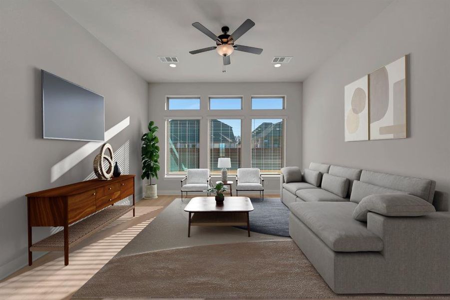 Furnished interior view inside a new home in Mantua Point Classics, Van Alstyne (Image 12).