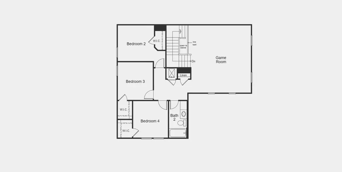 2D floor plan layout for the 2501 by KB Home in Watermill-Hallmark Collection, Uhland, TX (Image 3).