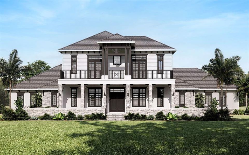Front exterior of a new home in , Myakka City, FL, highlighting curb appeal (Image 11).