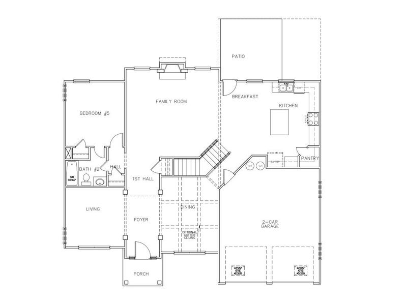 2D floor plan layout for the The Northview by Stephen Elliott Homes in River’s Station, Atlanta, GA (Image 3).