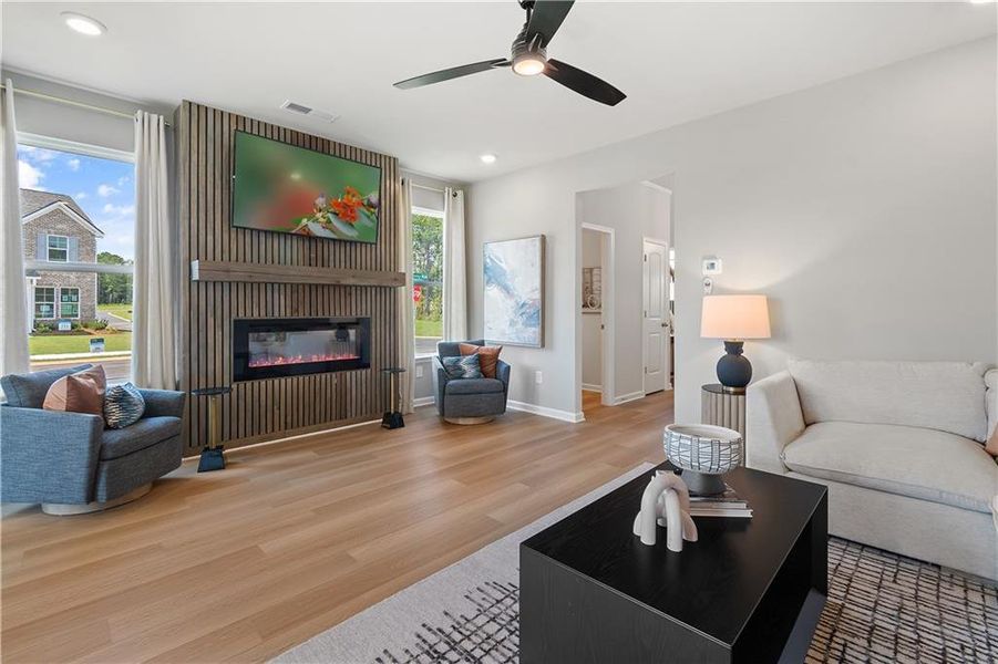 Furnished interior view inside a new home in Enclave at Evergreen, Fairburn (Image 29).
