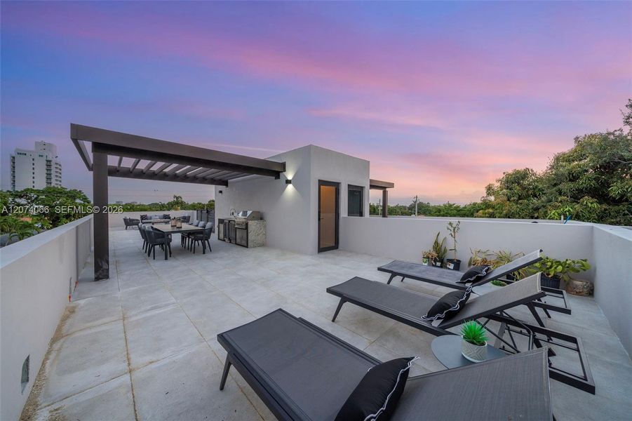 Exterior details and patio area of a home in , Miami (Image 33). Exterior details and patio area of a home in , Miami (Image 33).