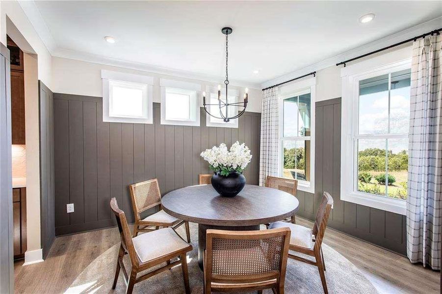 Furnished interior view inside a new home in The Paddocks at Doc Hughes, Buford (Image 8).