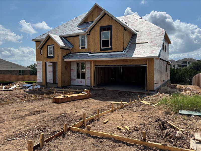 In-progress construction of a new home in Provence 70s, Austin, TX (Image 28). In-progress construction of a new home in Provence 70s, Austin, TX (Image 28).
