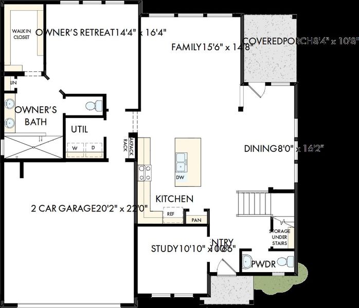 2D floor plan layout of this home in Sunfield, Buda, TX (Image 2). 2D floor plan layout of this home in Sunfield, Buda, TX (Image 2).