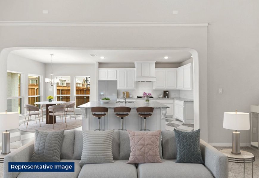 Representative furnished interior of a home built from the Princeton 2F-EW by First Texas Homes in Las Lomas, Forney (Image 7).