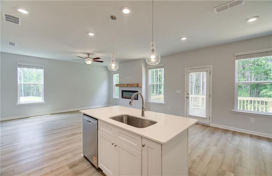 Furnished interior view inside a new home in Enclave at Evergreen, Fairburn (Image 5).