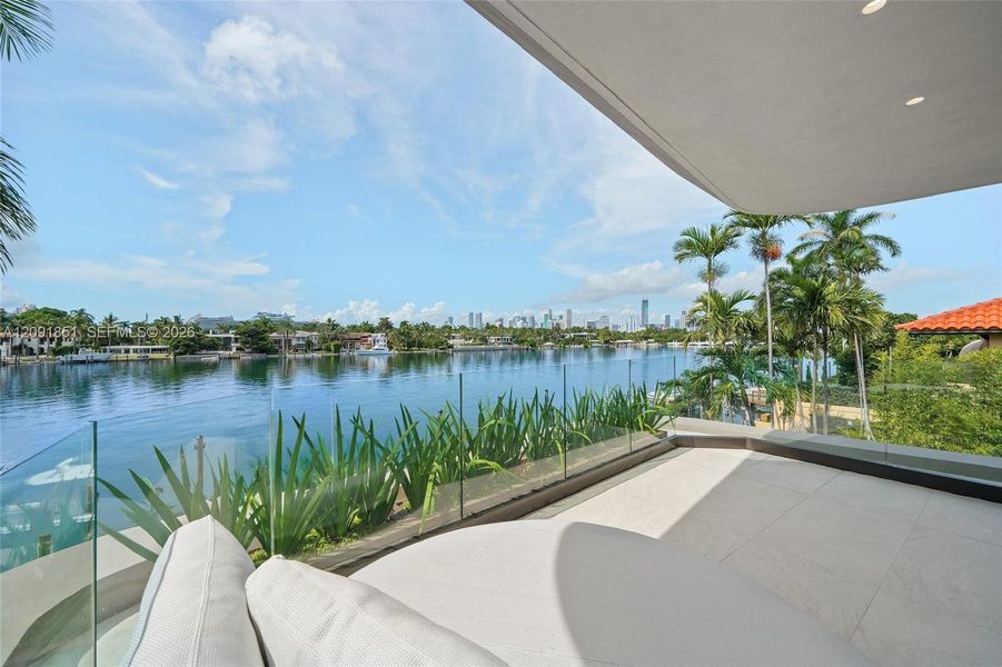 Exterior details and patio area of a home in , Miami Beach (Image 2). Exterior details and patio area of a home in , Miami Beach (Image 2).