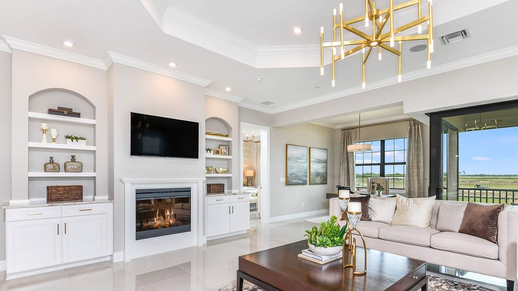 Furnished interior view inside a new home in Esplanade by the Islands Coach Homes, Naples (Image 9).