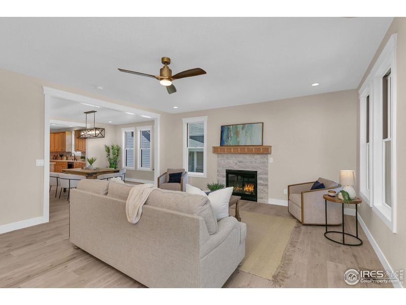 Furnished interior view inside a new home in Cottages at Kelly Farm, Greeley (Image 16).