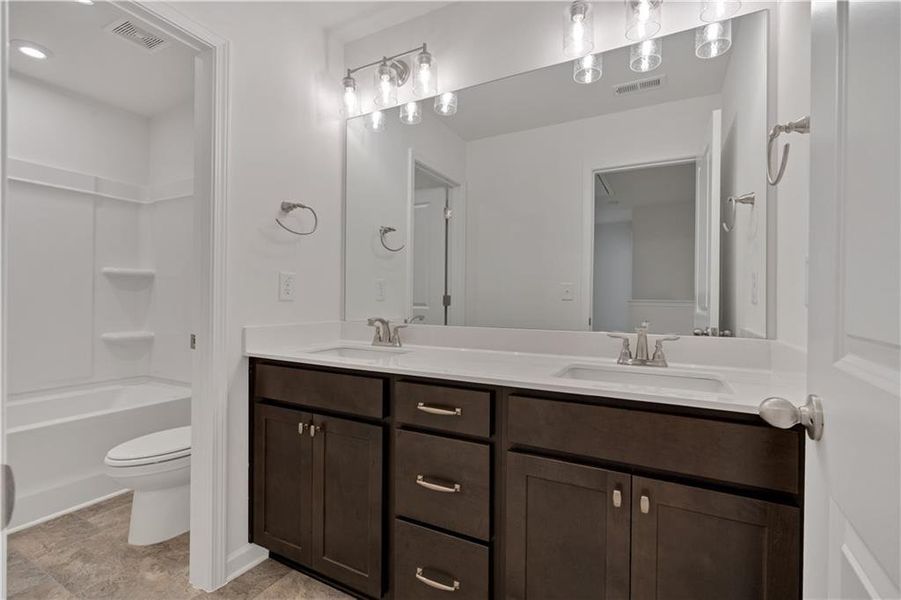 Furnished interior view inside a new home in The Overlook at Factory Shoals, Mableton (Image 12).