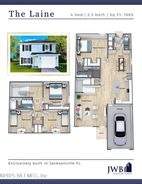 2D floor plan layout of this home in , Jacksonville, FL (Image 5).