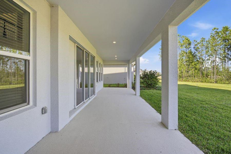 Exterior details and patio area of a home in Hammock at Two Rivers, Zephyrhills (Image 2). Exterior details and patio area of a home in Hammock at Two Rivers, Zephyrhills (Image 2).
