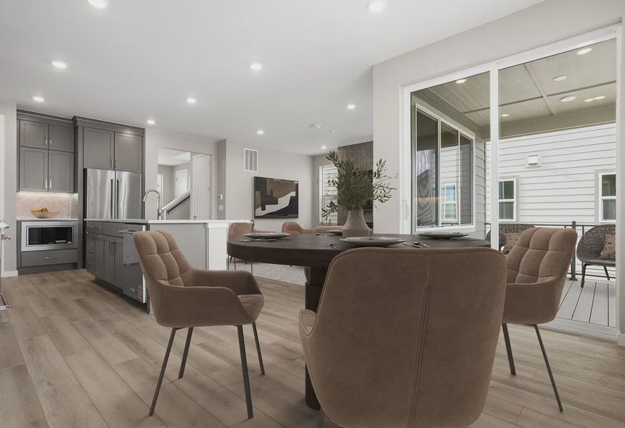 Homesite 48 Dining, Kitchen + Great Room - Virtually Staged - 6 of 17 Homesite 48 Dining, Kitchen + Great Room - Virtually Staged - 6 of 17