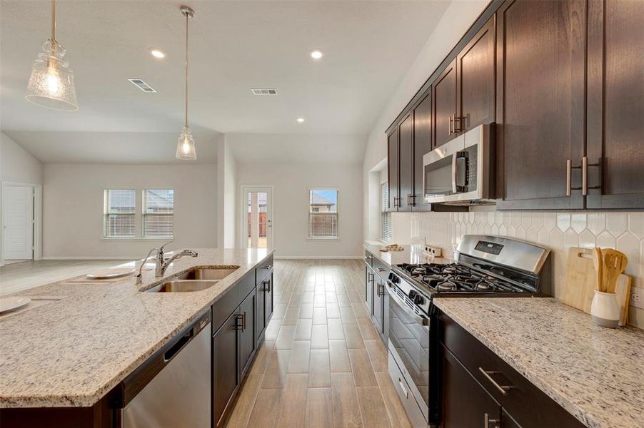 Furnished interior view inside a new home in The Preserve, Justin (Image 12).