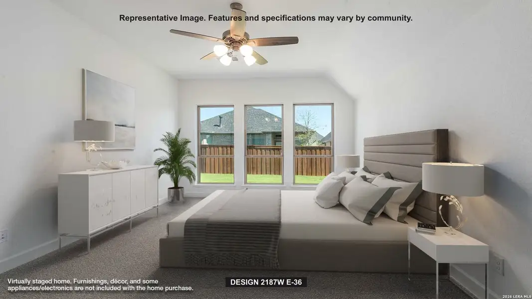 Furnished interior view inside a new home in Meadows of Mill Creek, Seguin (Image 7).