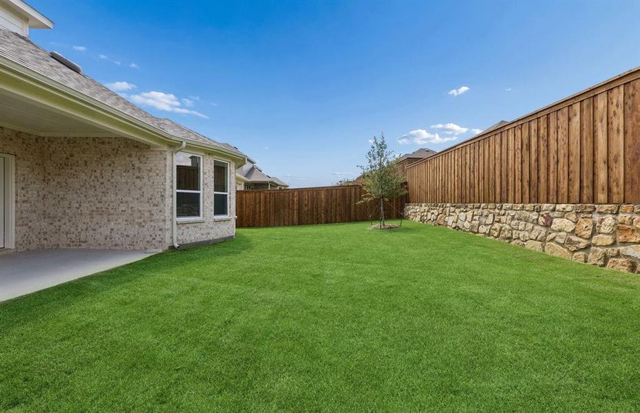 Large fenced in backyard Large fenced in backyard