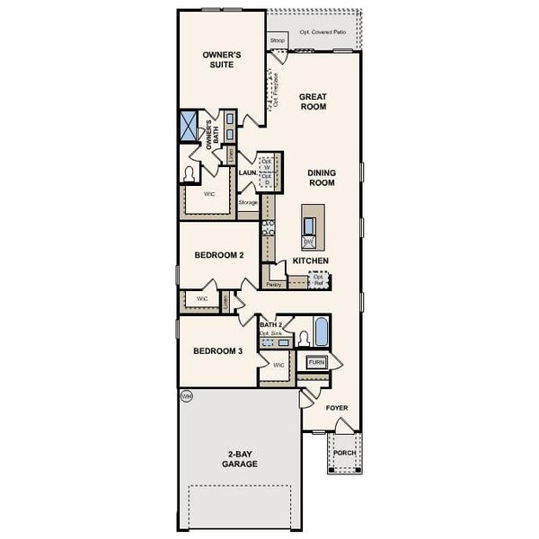 2D floor plan layout of this home in Trinity Ranch, Elgin, TX (Image 3). 2D floor plan layout of this home in Trinity Ranch, Elgin, TX (Image 3).
