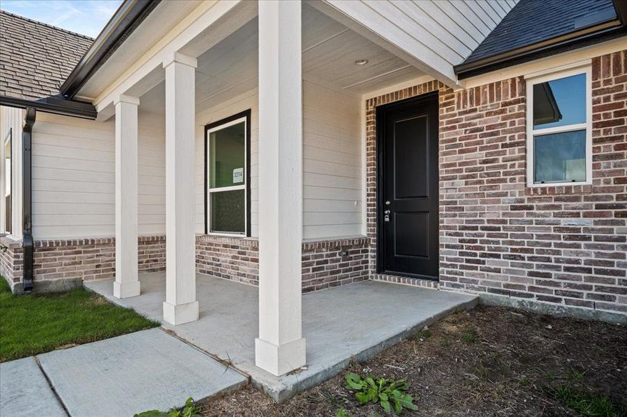 Exterior details and patio area of a home in Briar Branch Estates, Celeste (Image 21). Exterior details and patio area of a home in Briar Branch Estates, Celeste (Image 21).