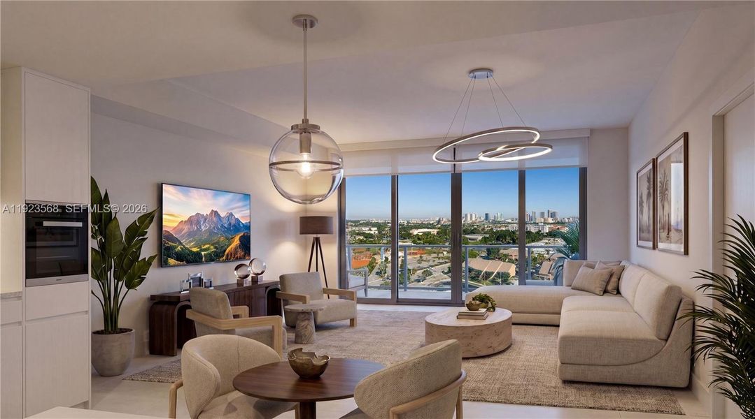 Furnished interior view inside a new home in , Hallandale Beach (Image 6).
