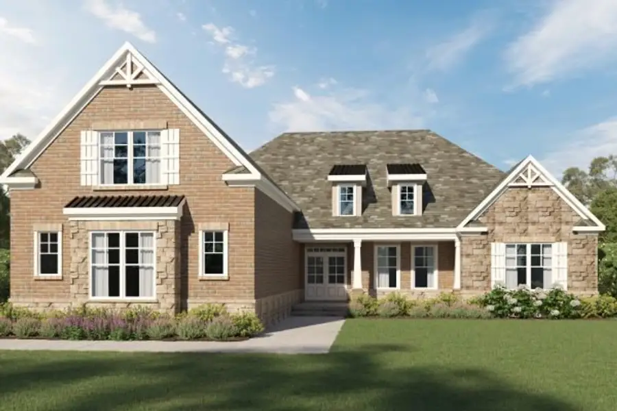 Representative exterior photo of a completed home built from the Harrison by Kerley Family Homes in The Estates at Hurricane Pointe, Douglasville, GA (Image 6).