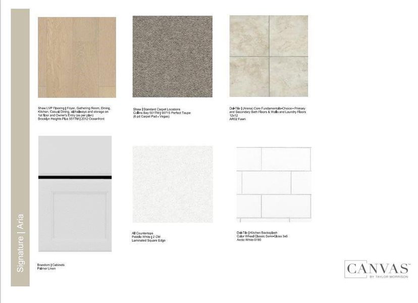 Design Selections.  Home is under construction and selections are subject to change.