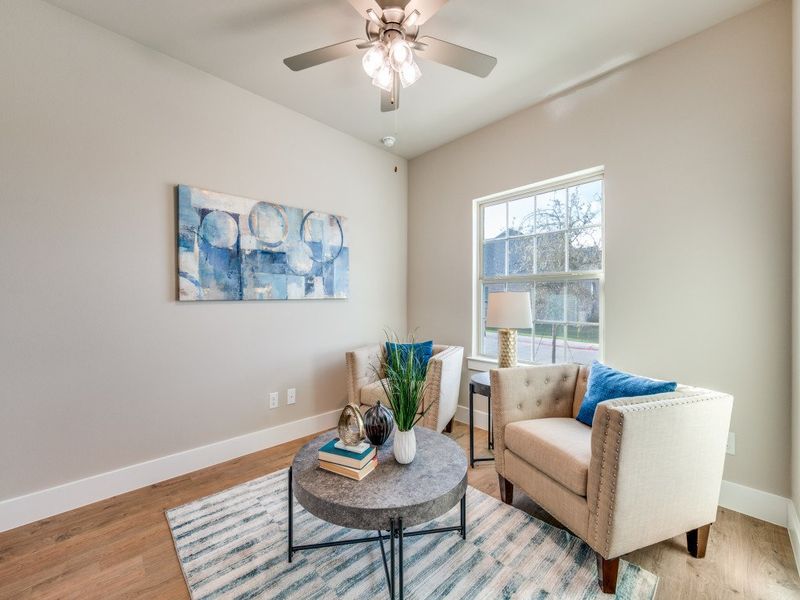 Representative furnished interior of a home built from the Messina by Ladera Texas in Ladera at Tavolo Park, Fort Worth (Image 19). Representative furnished interior of a home built from the Messina by Ladera Texas in Ladera at Tavolo Park, Fort Worth (Image 19).
