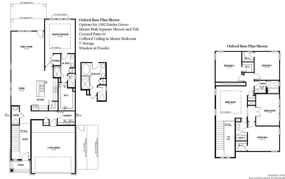 2D floor plan layout of this home in Willowbrook, New Braunfels, TX (Image 3).