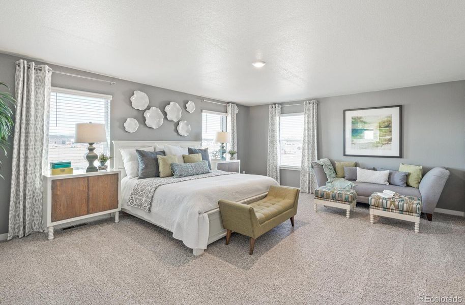 Furnished interior view inside a new home in Trails at Crowfoot, Parker (Image 17).
