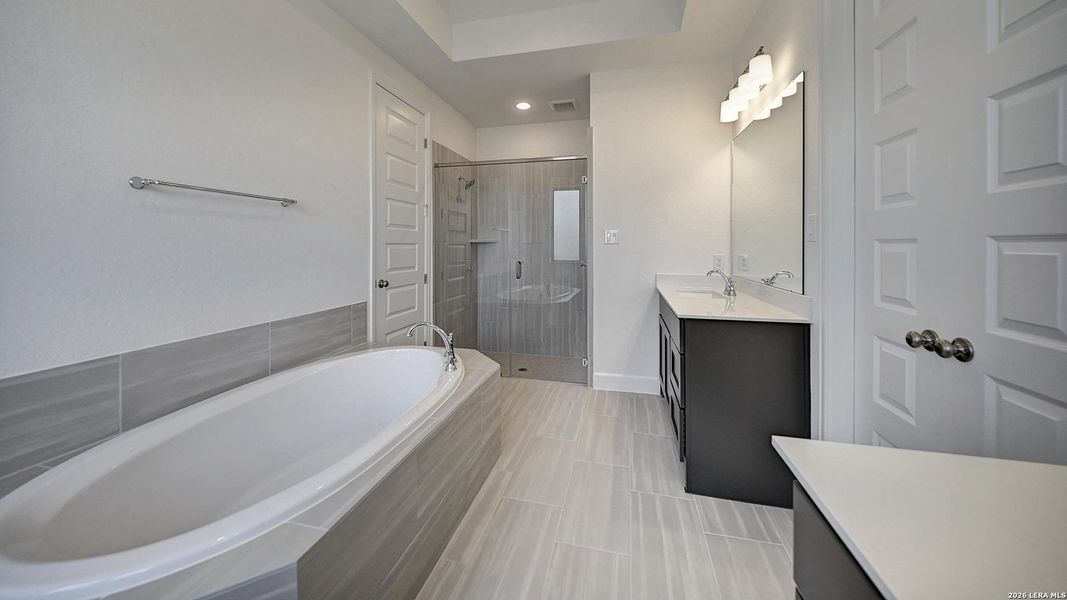 Furnished interior view inside a new home in Briggs Ranch, San Antonio (Image 11). Furnished interior view inside a new home in Briggs Ranch, San Antonio (Image 11).