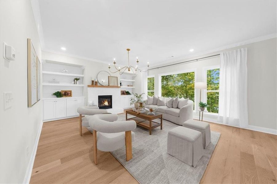 Furnished interior view inside a new home in , Flowery Branch (Image 31).