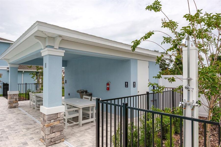 Exterior details and patio area of a home in , Clearwater (Image 7).