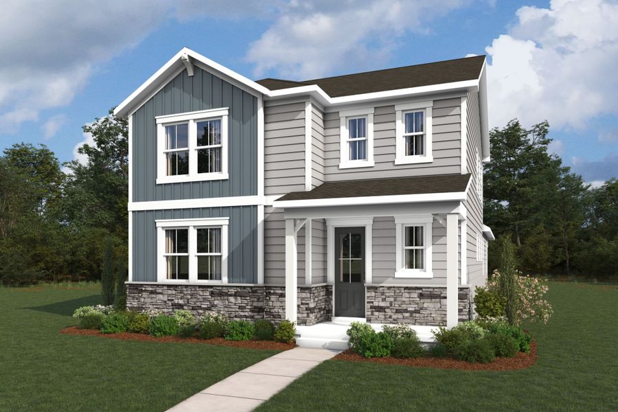 Representative exterior photo of a completed home built from the Manchester by Mattamy Homes in Bratton Pointe, Rock Hill, SC (Image 2). Representative exterior photo of a completed home built from the Manchester by Mattamy Homes in Bratton Pointe, Rock Hill, SC (Image 2).