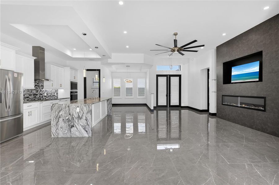 Furnished interior view inside a new home in , Cape Coral (Image 13). Furnished interior view inside a new home in , Cape Coral (Image 13).