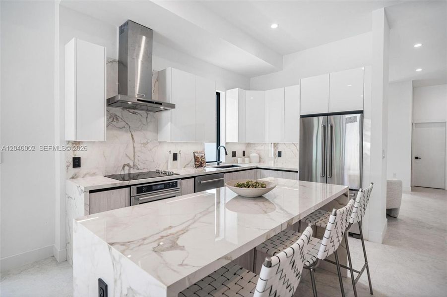 Furnished interior view inside a new home in , Miami (Image 32).