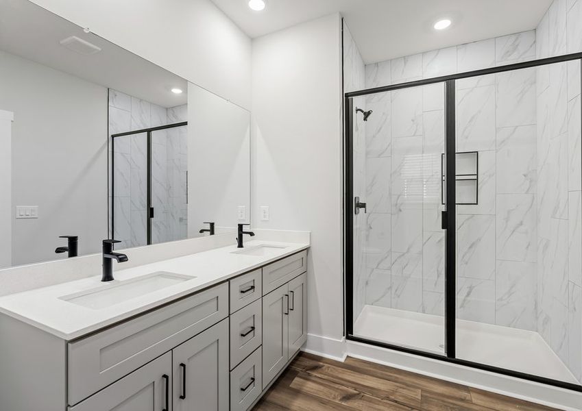 Enjoy a walk-in shower in the master bath.