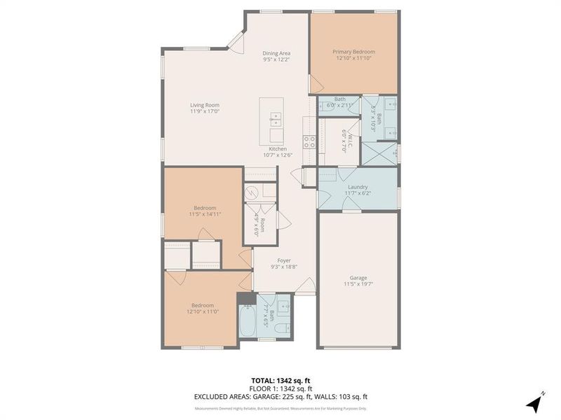2D floor plan layout of this home in , Granbury, TX (Image 5).