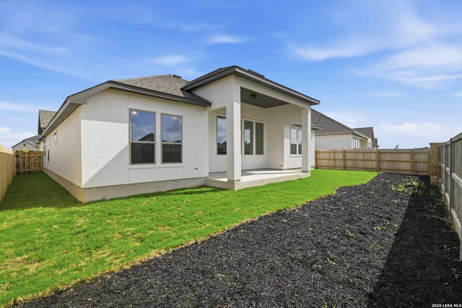 Exterior details and patio area of a home in Legacy at Lake Dunlap, New Braunfels (Image 3).