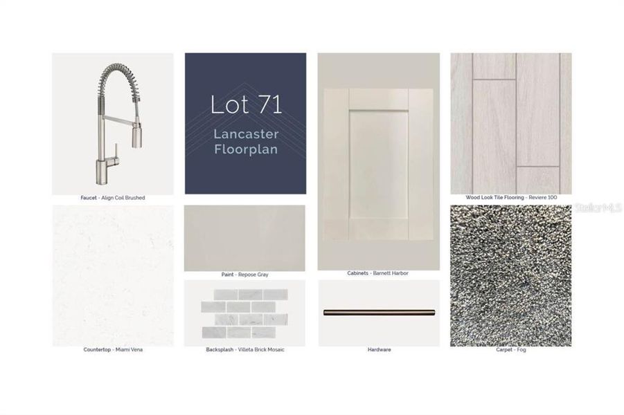 Sample of building materials used in homes in Estates at Rivercrest, Sanford (Image 4).