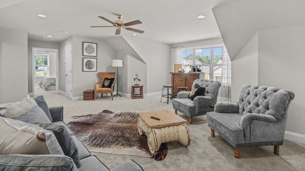Furnished interior view inside a new home in Courtyards by Carrell, Ocean Isle Beach (Image 11). Furnished interior view inside a new home in Courtyards by Carrell, Ocean Isle Beach (Image 11).