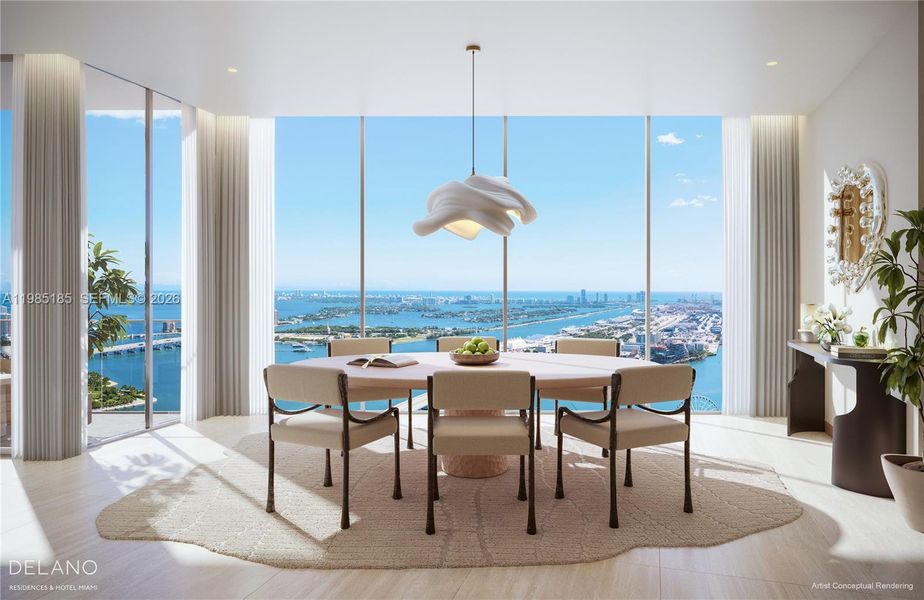 Furnished interior view inside a new home in , Miami (Image 6).