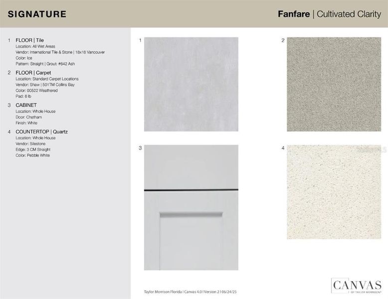 Sample of building materials used in homes in Firethorn, Parrish (Image 28).