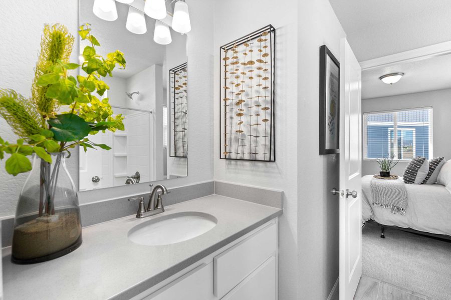 Furnished interior view inside a new home in Banning Lewis Ranch, Colorado Springs (Image 9).