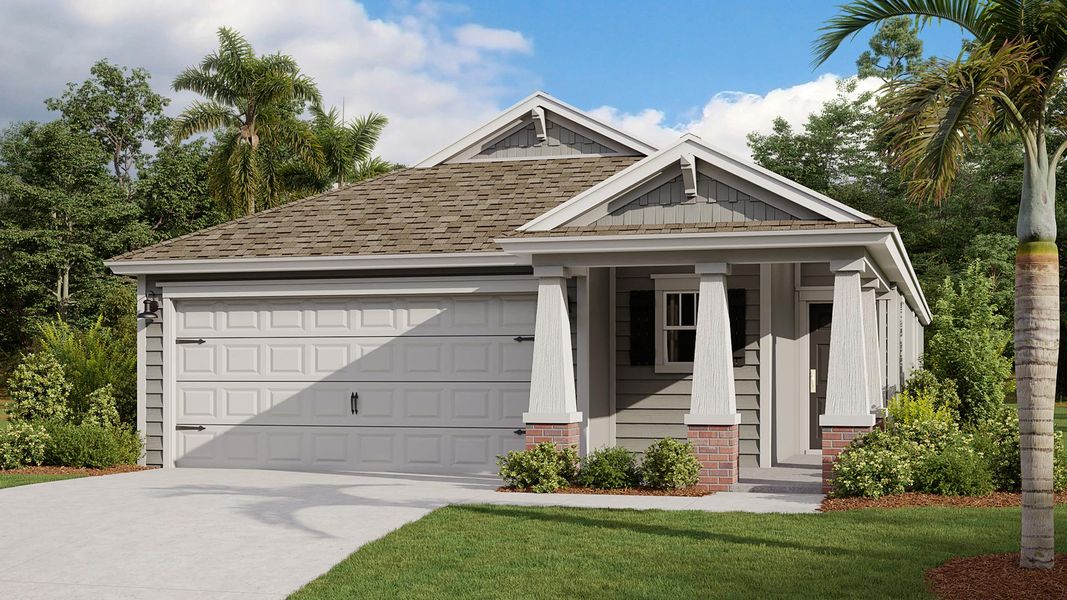 Representative exterior photo of a completed home built from the Berkeley+ by D.R. Horton in Liberty Cove, Yulee, FL (Image 2).